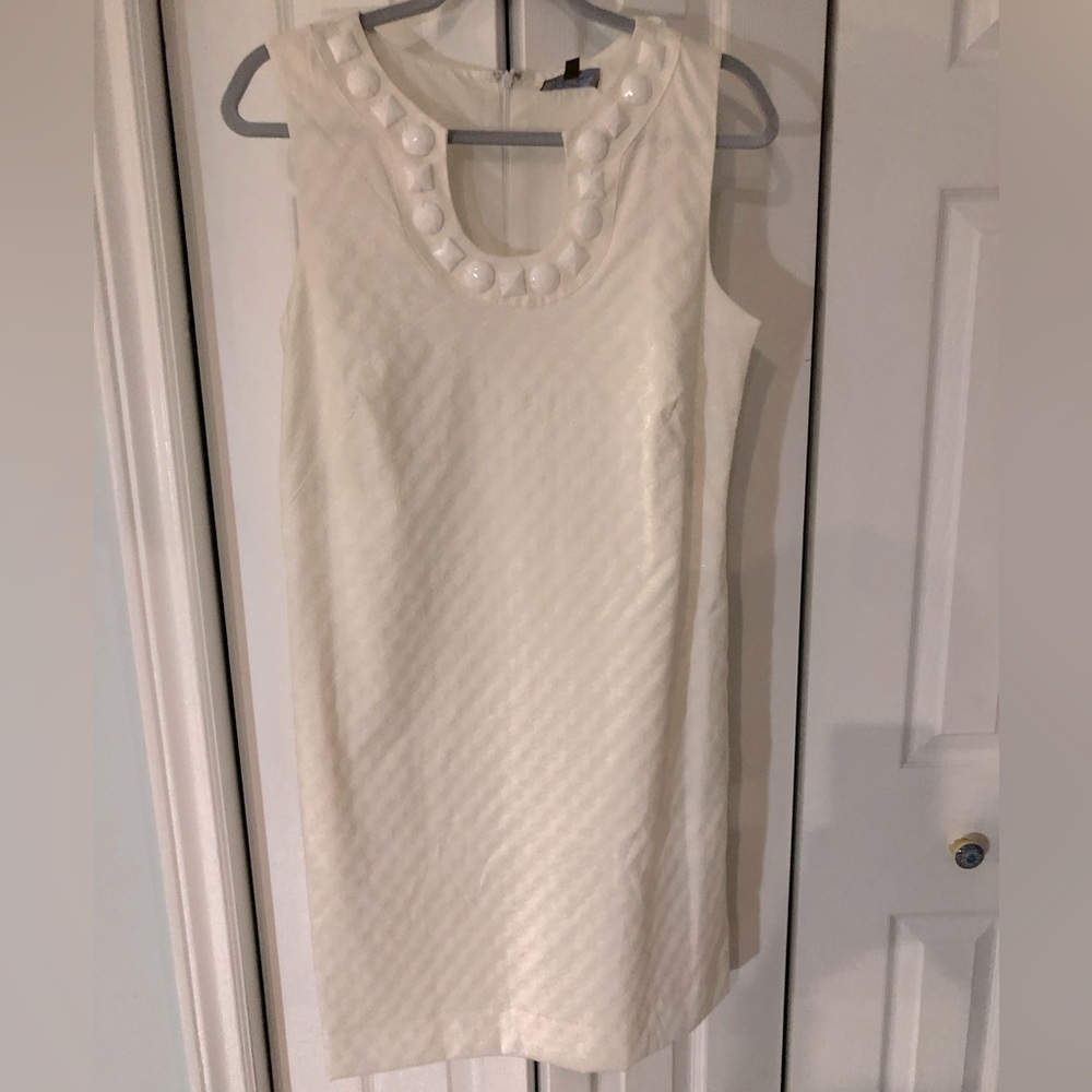 60’s vibe, white dress. Vintage size 12